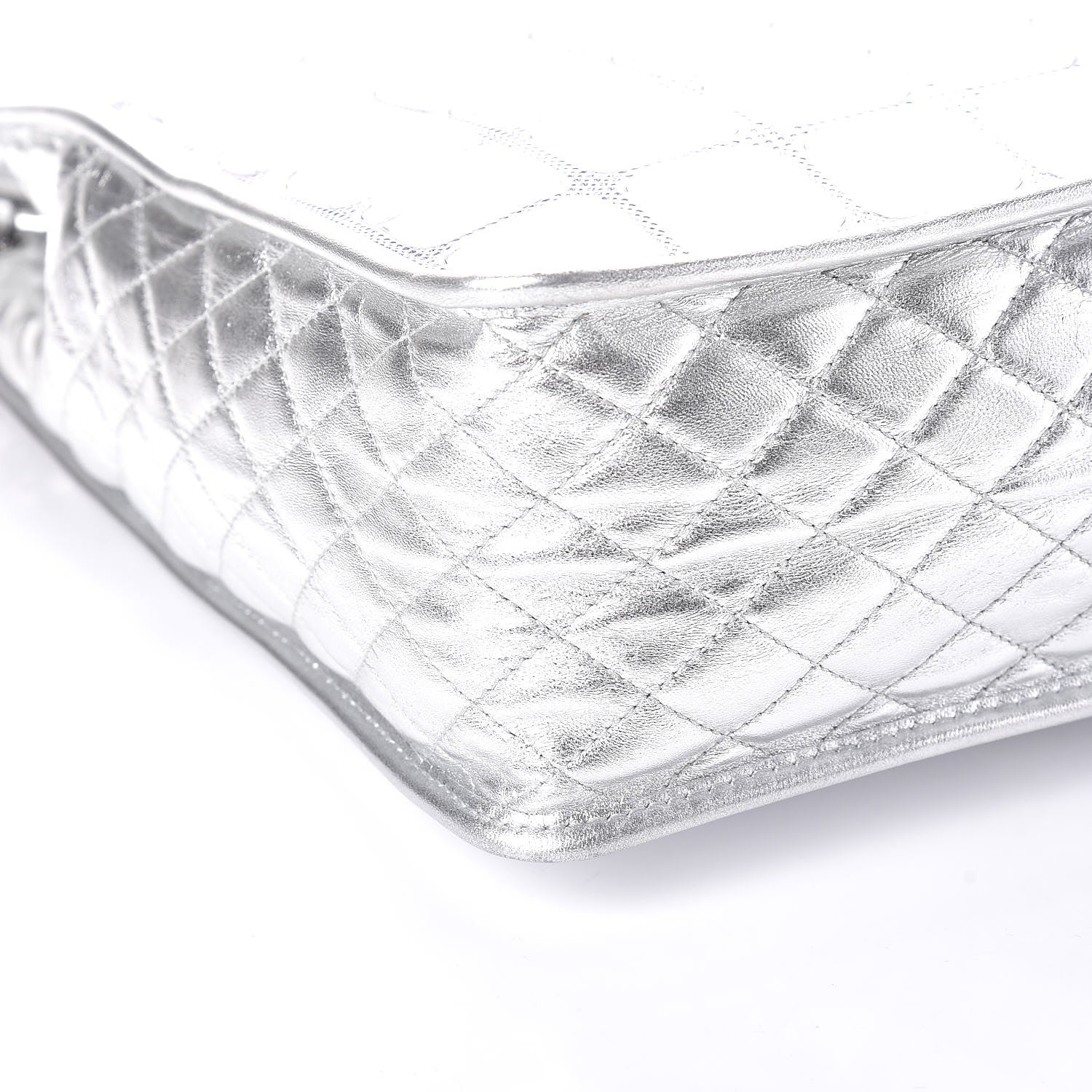 Chanel Vinyl Ice Cube Large Shopper Tote Silver 9 of 11