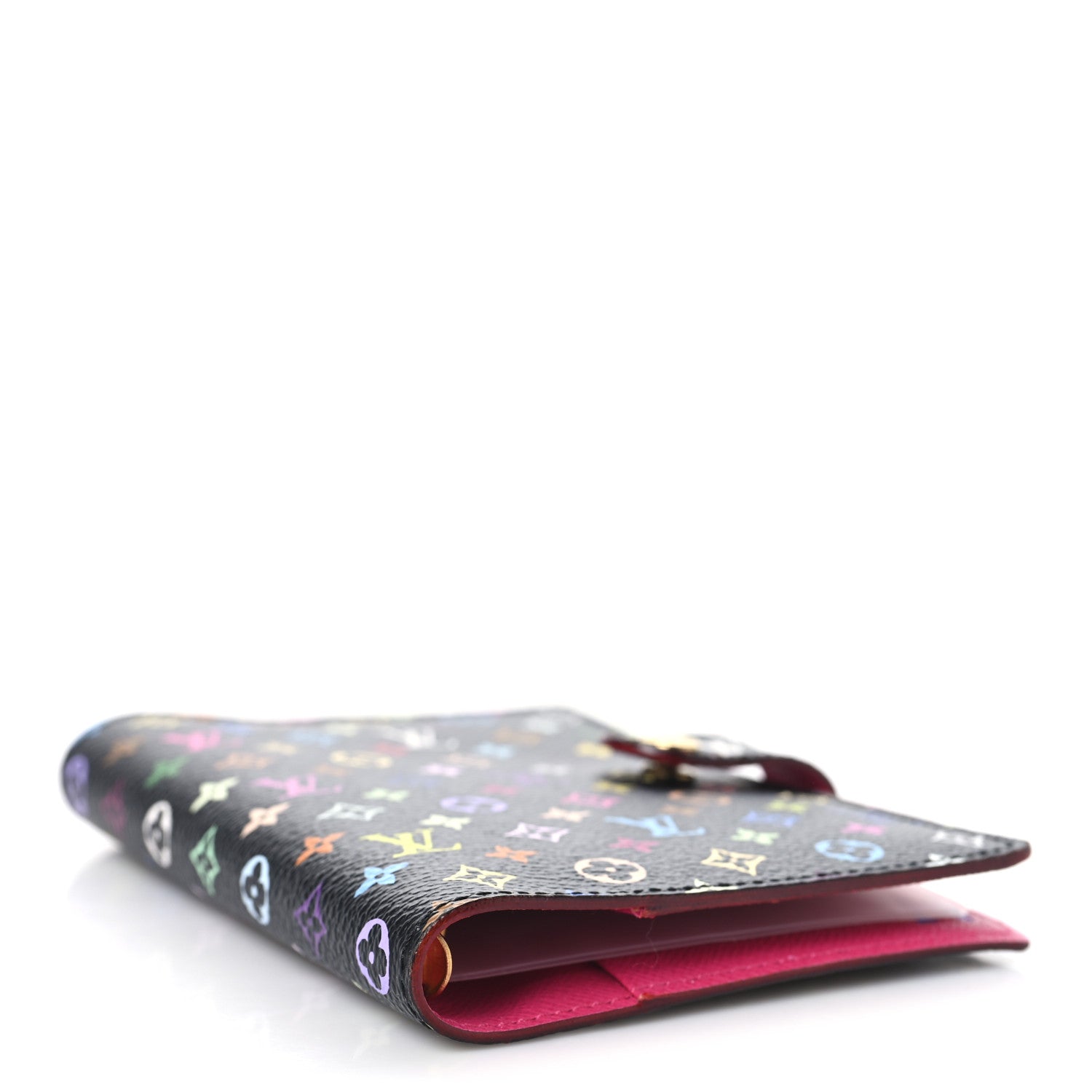 Louis Vuitton Monogram Multicolor Small Ring Agenda Cover Black Grenade 4 of 8