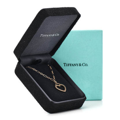 Tiffany 18K Rose Gold Small Sentimental Heart Pendant Necklace 7 of 7