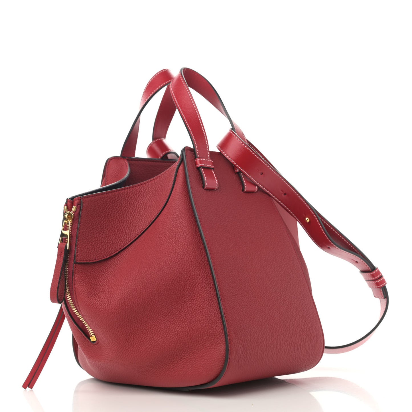 Calfskin Small Hammock Shoulder Bag Red