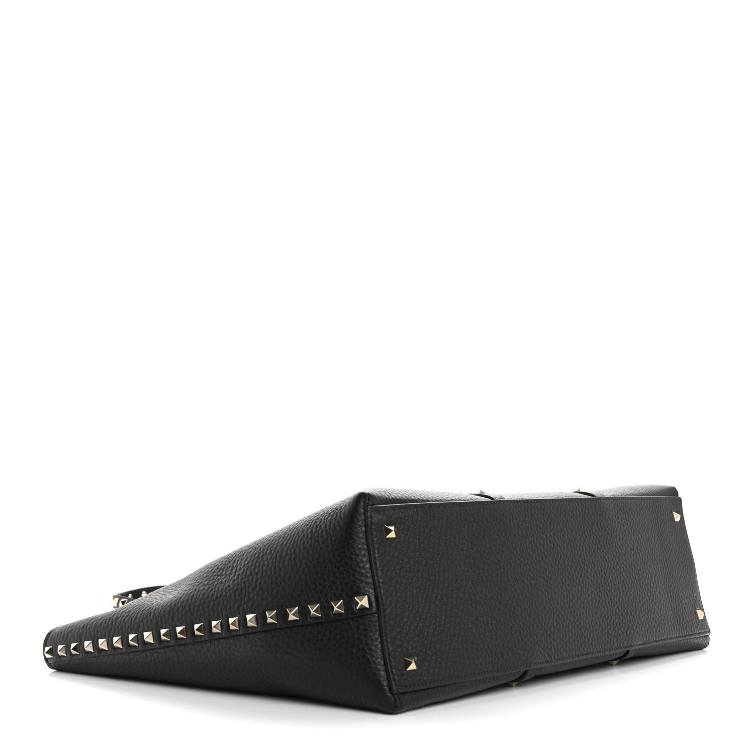Valentino Garavani Grained Calfskin Rockstud Shopping Bag Black 4 of 10
