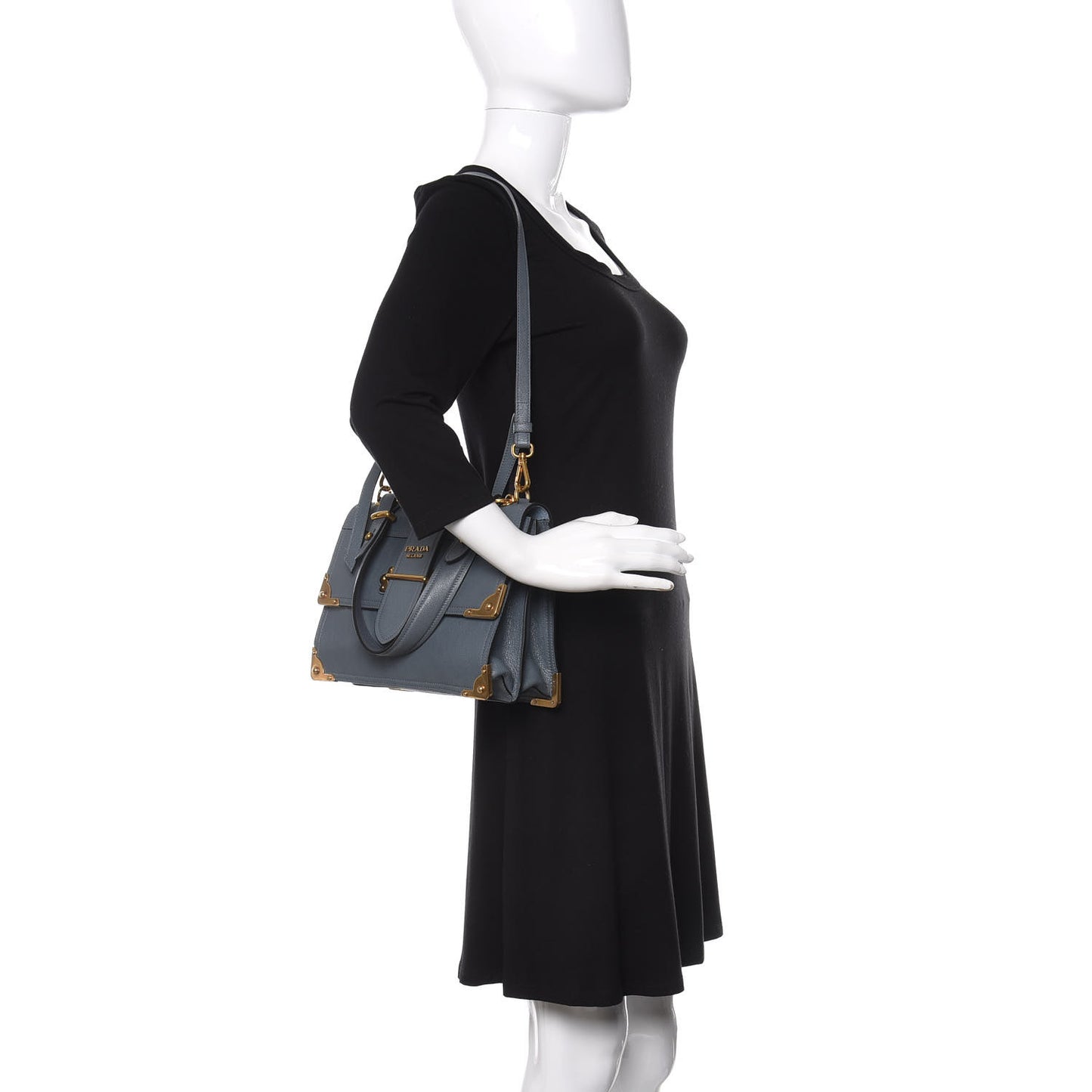 Glace Calf Medium Soft Cahier Bag Marine Astrale