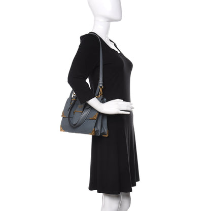 Prada Glace Calf Medium Soft Cahier Bag Marine Astrale 2 of 10