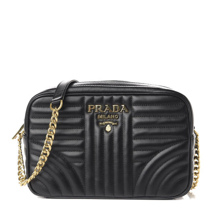Prada Soft Calfskin Diagramme Camera Bag Black 1 of 9