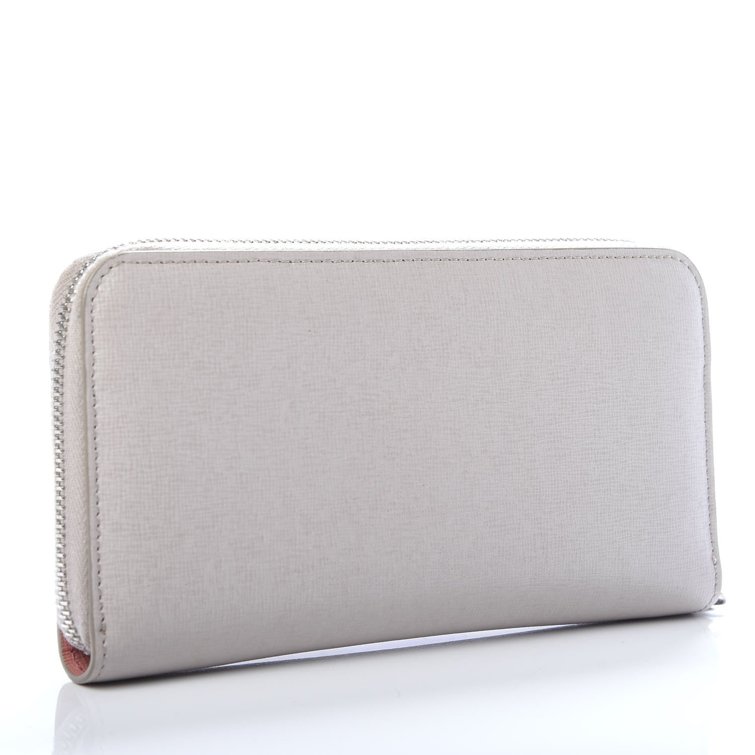 Fendi Vitello Elite Crystal Eye Monster Zip Around Wallet Grigio Polvere Ribes Multicolor 3 of 7