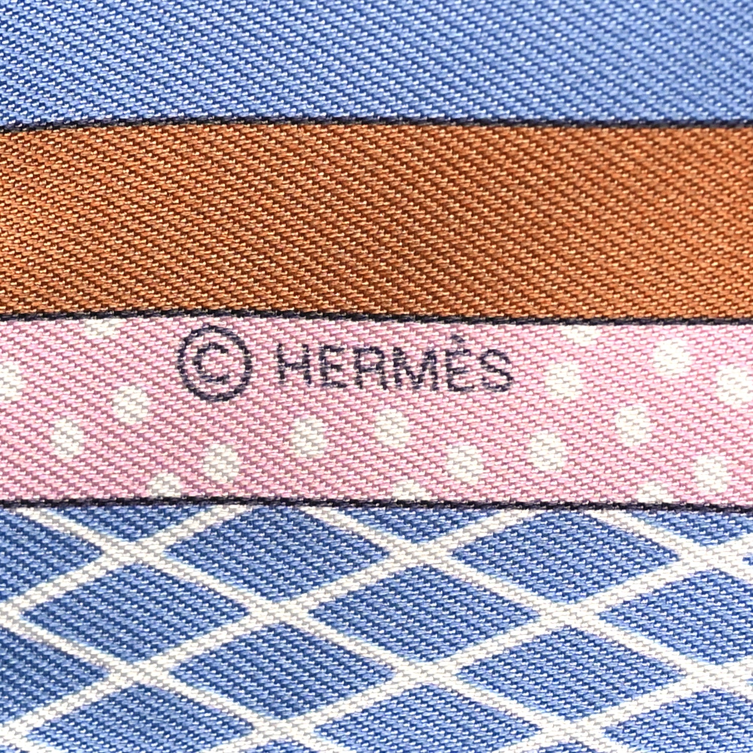 Hermes Silk Twilly Grand Theatre Nouveau Bleu Lavande Rose Vert 4 of 4