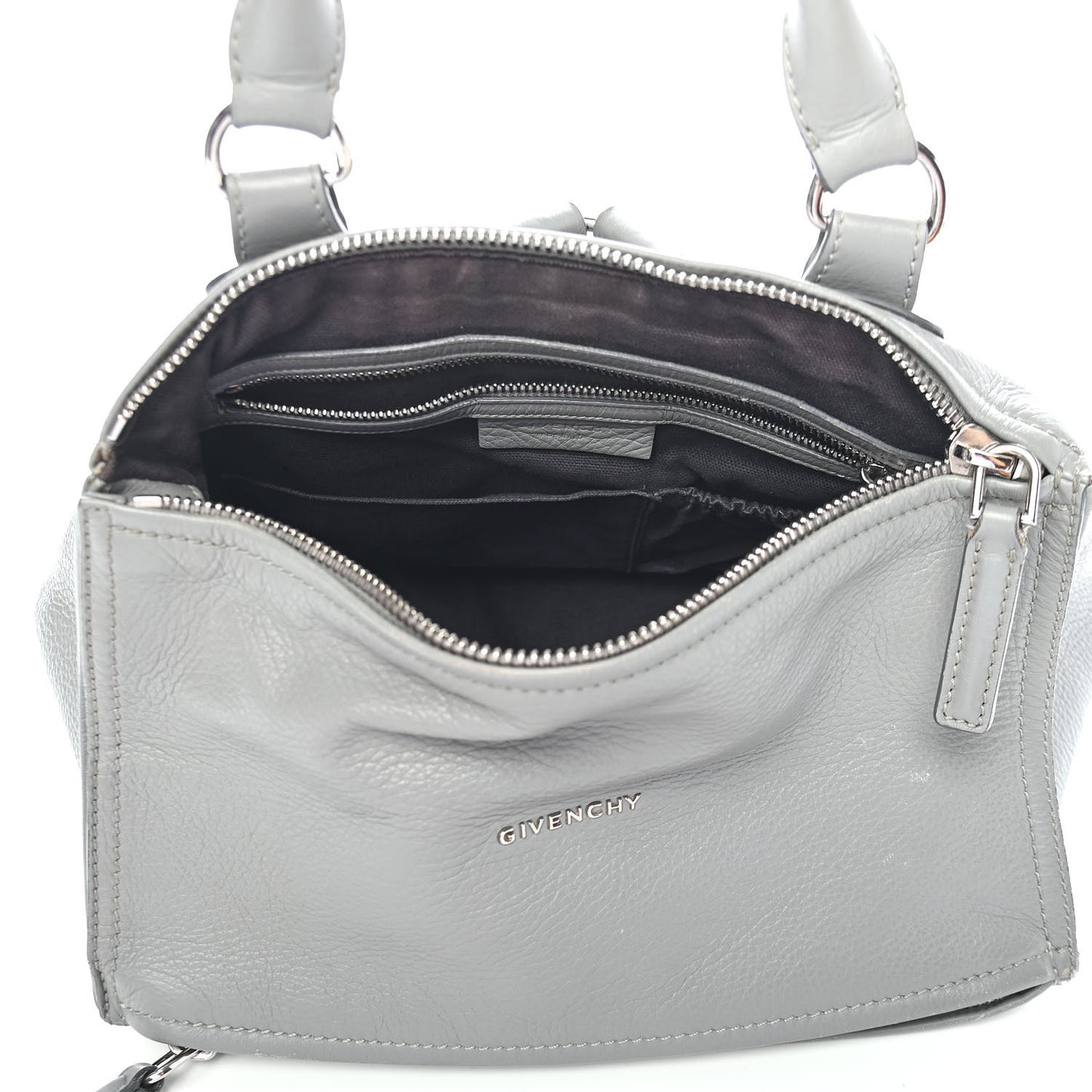 Calfskin Pandora Backpack Pearl Grey