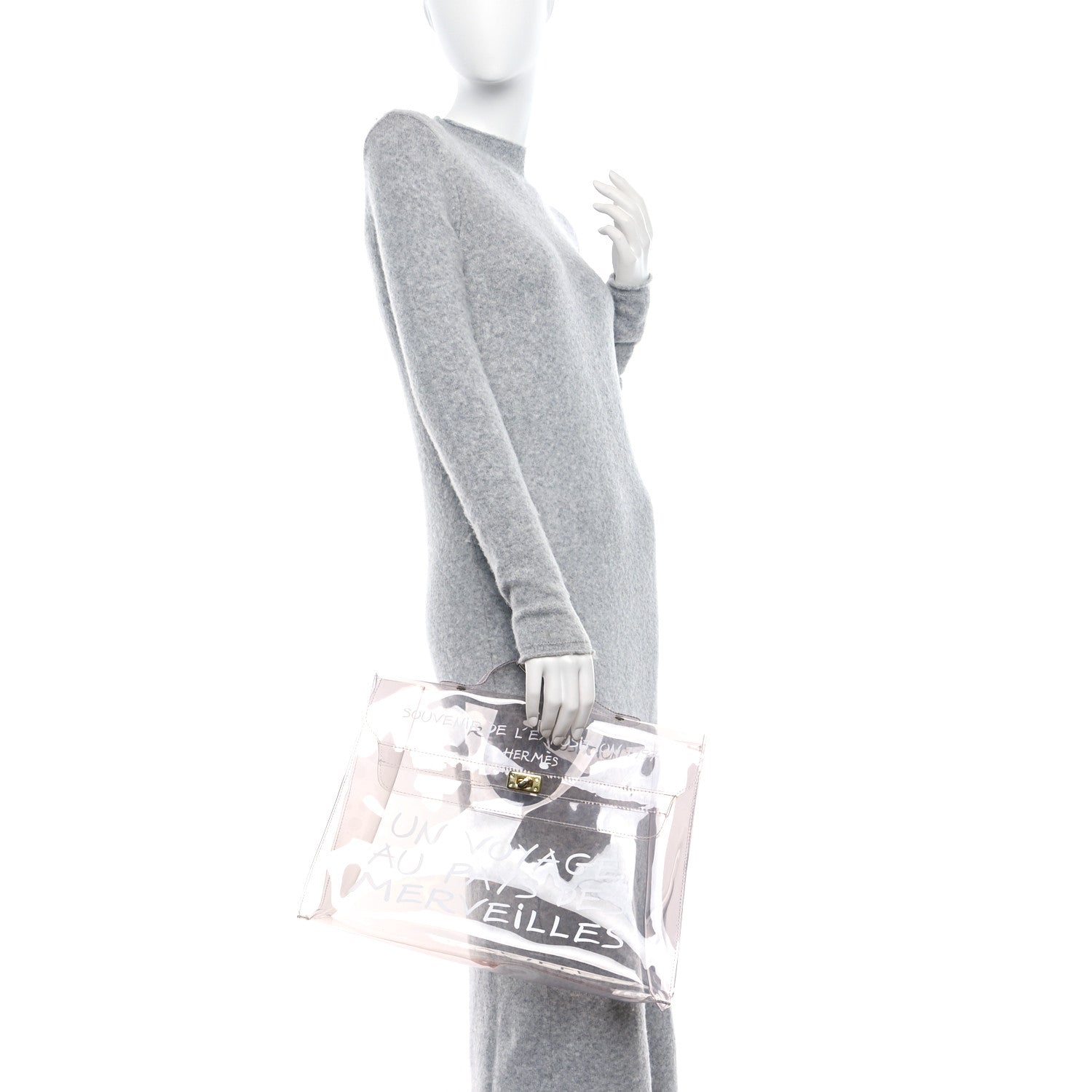 Hermes Vinyl Souvenir De L'Exposition Kelly Transparent 2 of 8