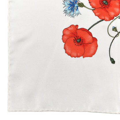 Gucci Silk Twill Flora Square Scarf White 4 of 5
