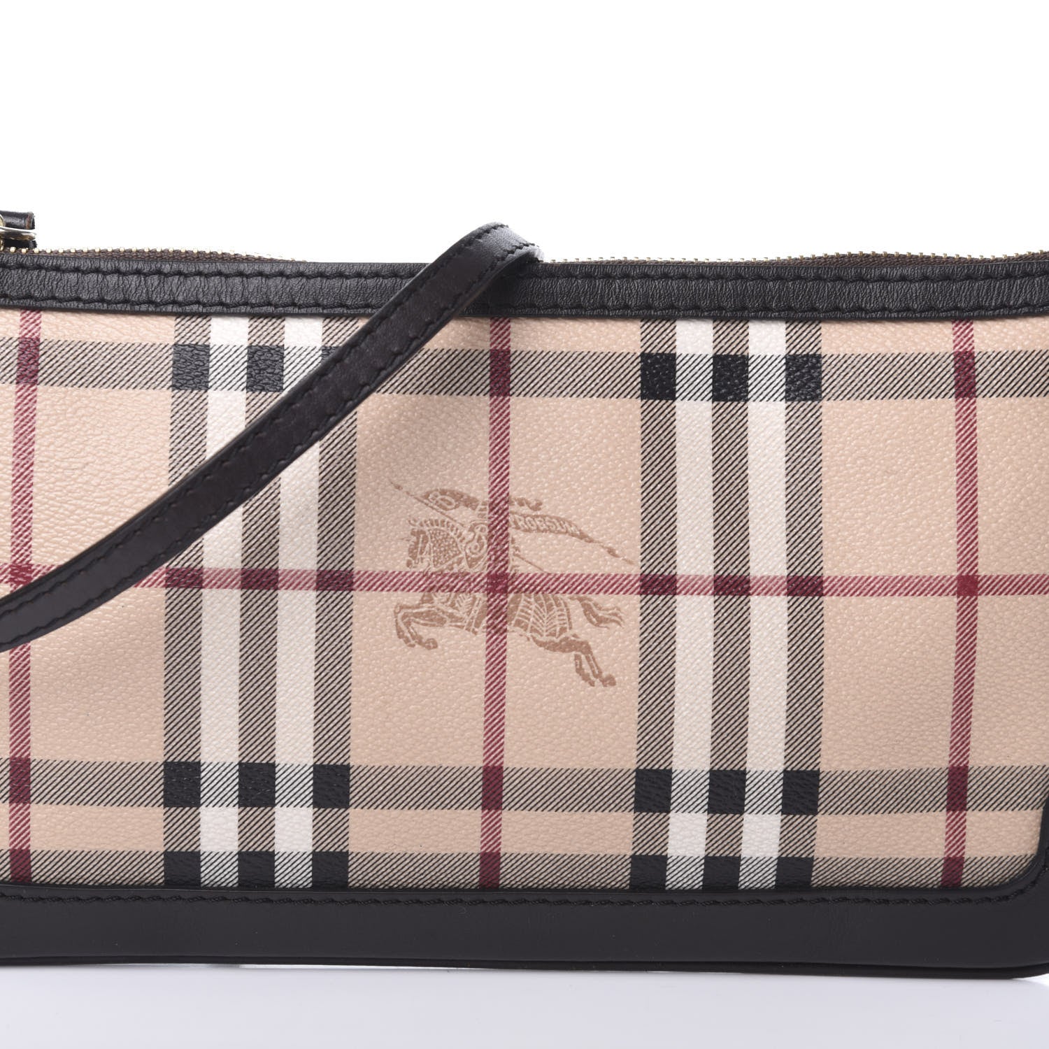 Burberry Haymarket Check Small Peyton Crossbody Clutch Bag Chocolate 6 of 8