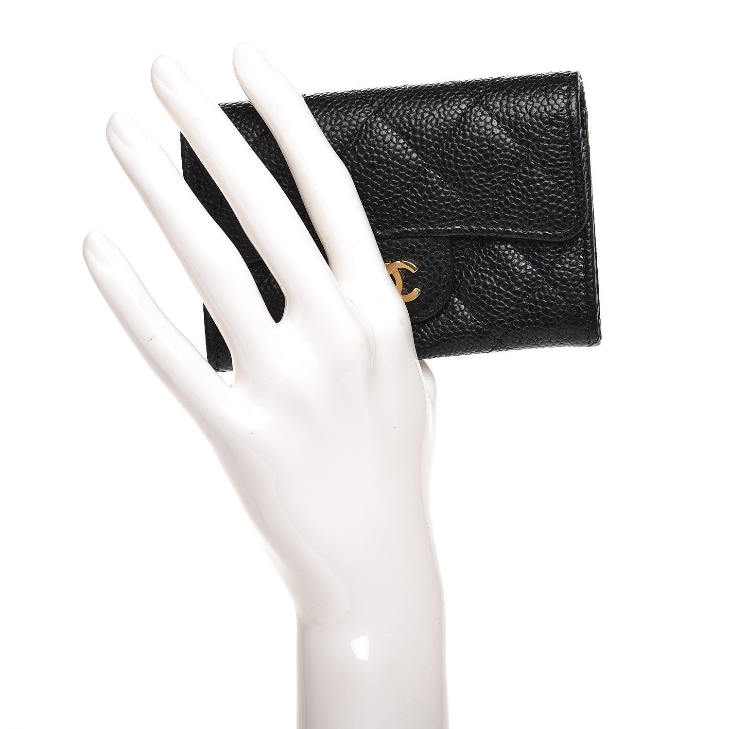 Chanel Caviar Quilted Flap Card Holder Black 2 of 8