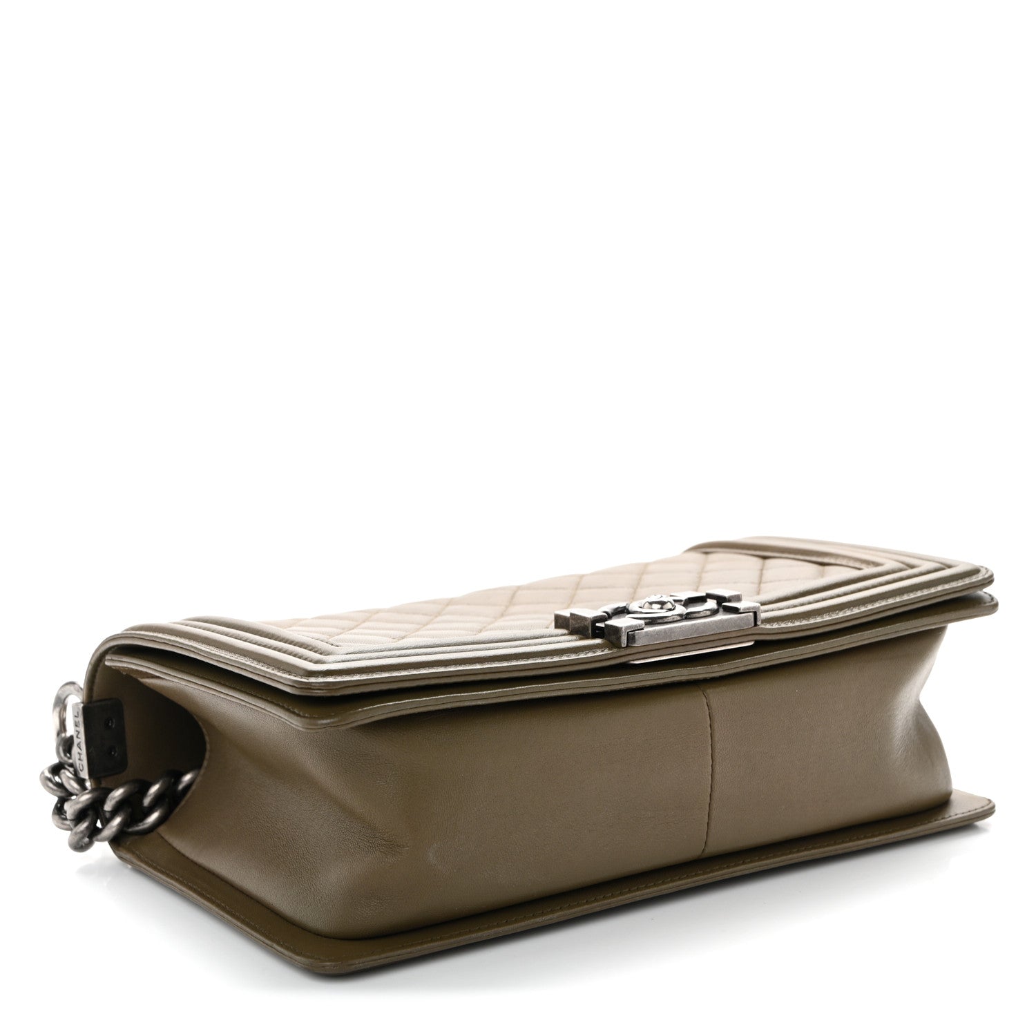 Chanel Lambskin Quilted Medium Boy Flap Khaki 4 of 10