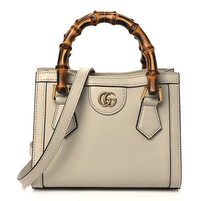 Gucci Wonka Grain Calfskin Mini Diana Tote Bag Mystic White 1 of 9