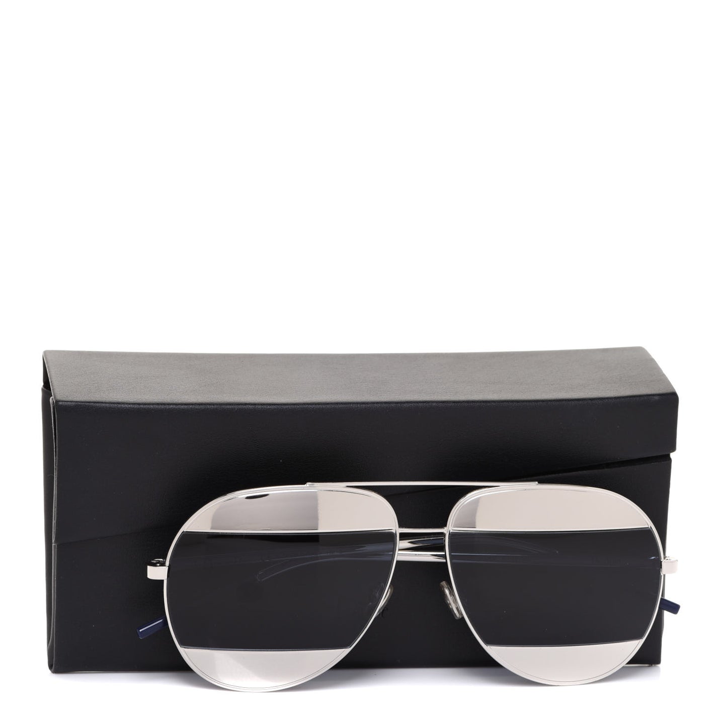 Split 1 Aviator Sunglasses Blue Silver