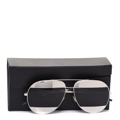 Christian Dior Split 1 Aviator Sunglasses Blue Silver 8 of 8