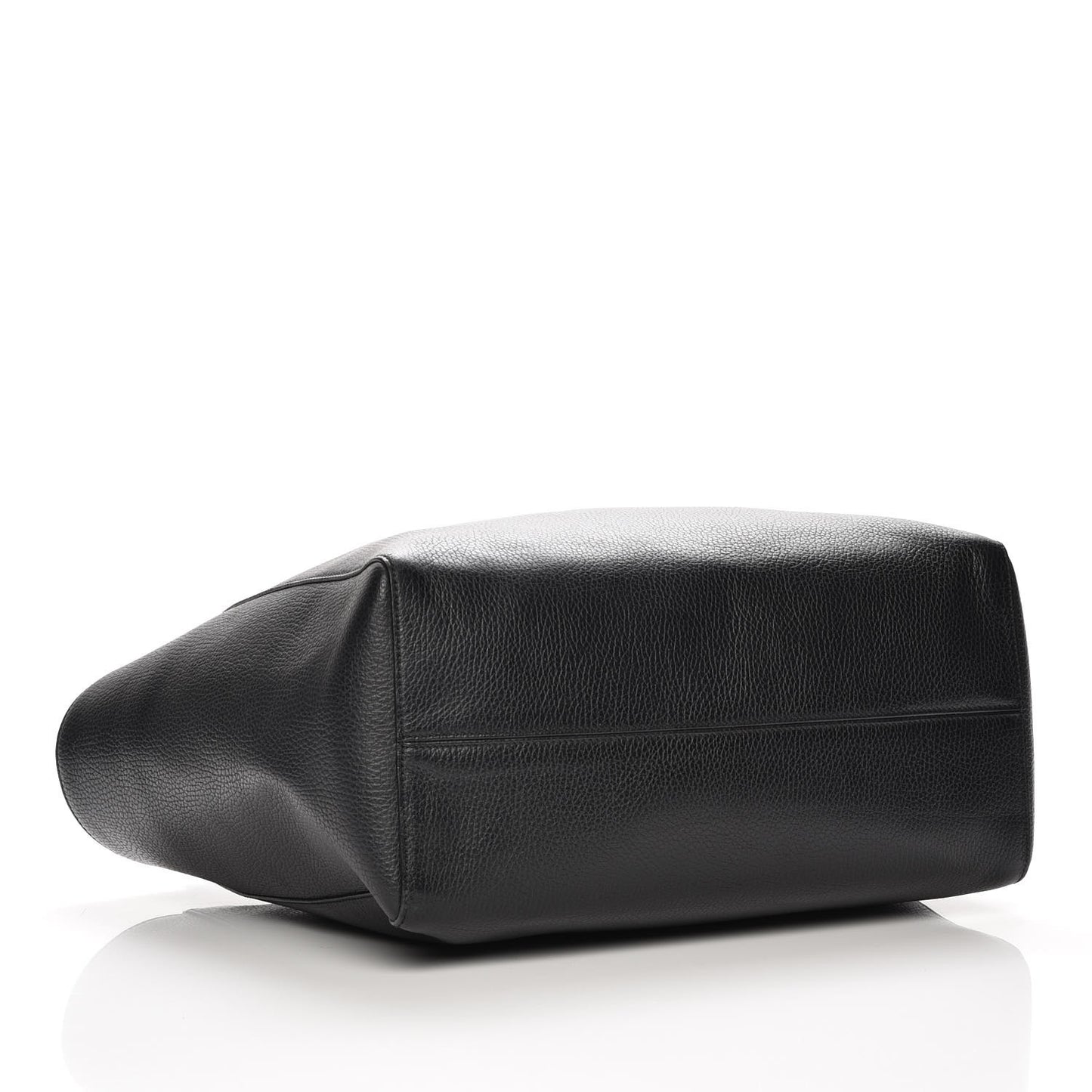 Pebbled Calfskin Medium Swing Tote Black