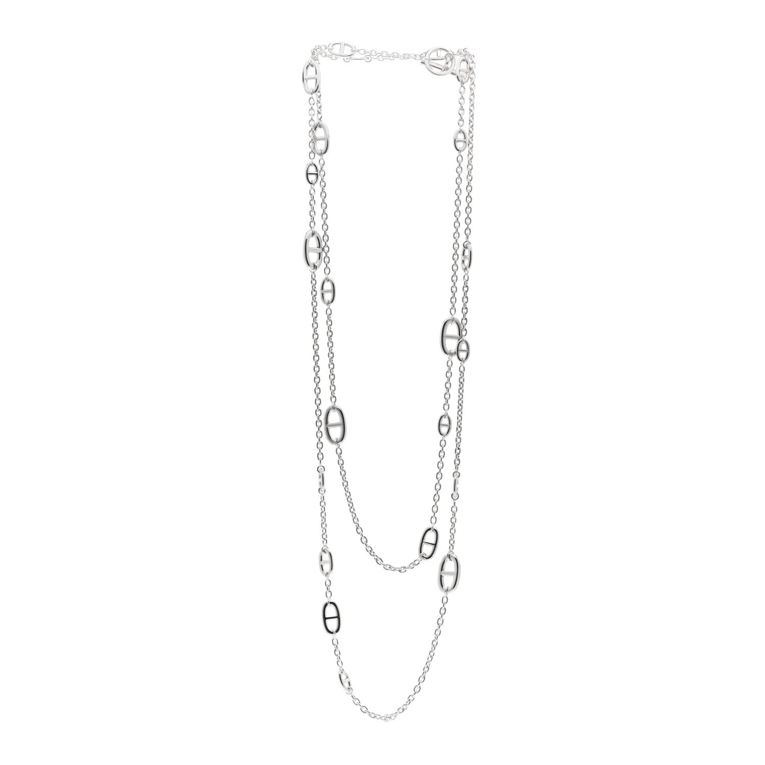 Hermes Sterling Silver Farandole Necklace 160 3 of 4