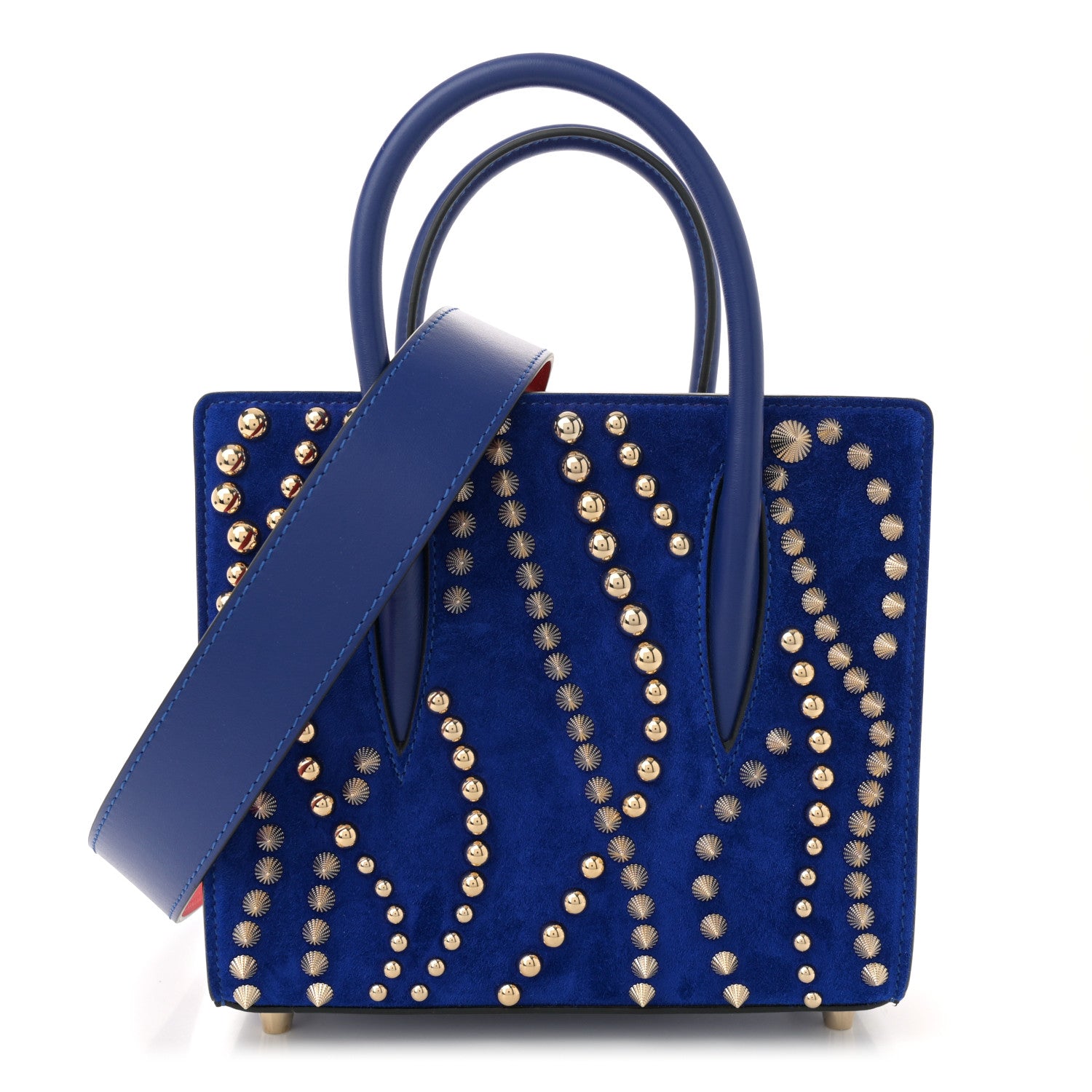 Christian Louboutin Veau Velours Studded Spikes Loubinthesky Mini Paloma Galactiqueen 1 of 9