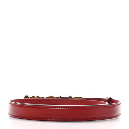 Gucci Plutone Calfskin Gucci Buckle 20mm Thin Belt 65 26 Rosso 2 of 6