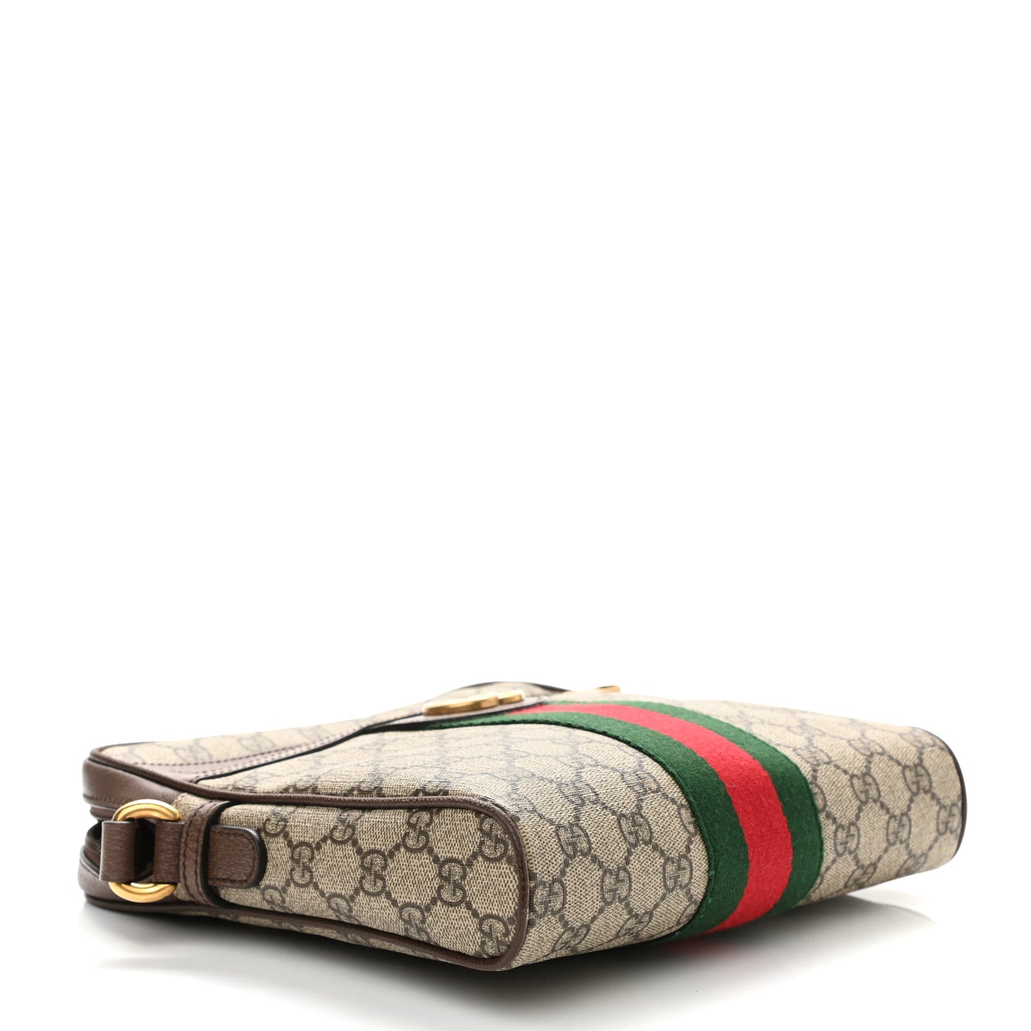GG Supreme Monogram Web Small Ophidia Messenger Bag Brown