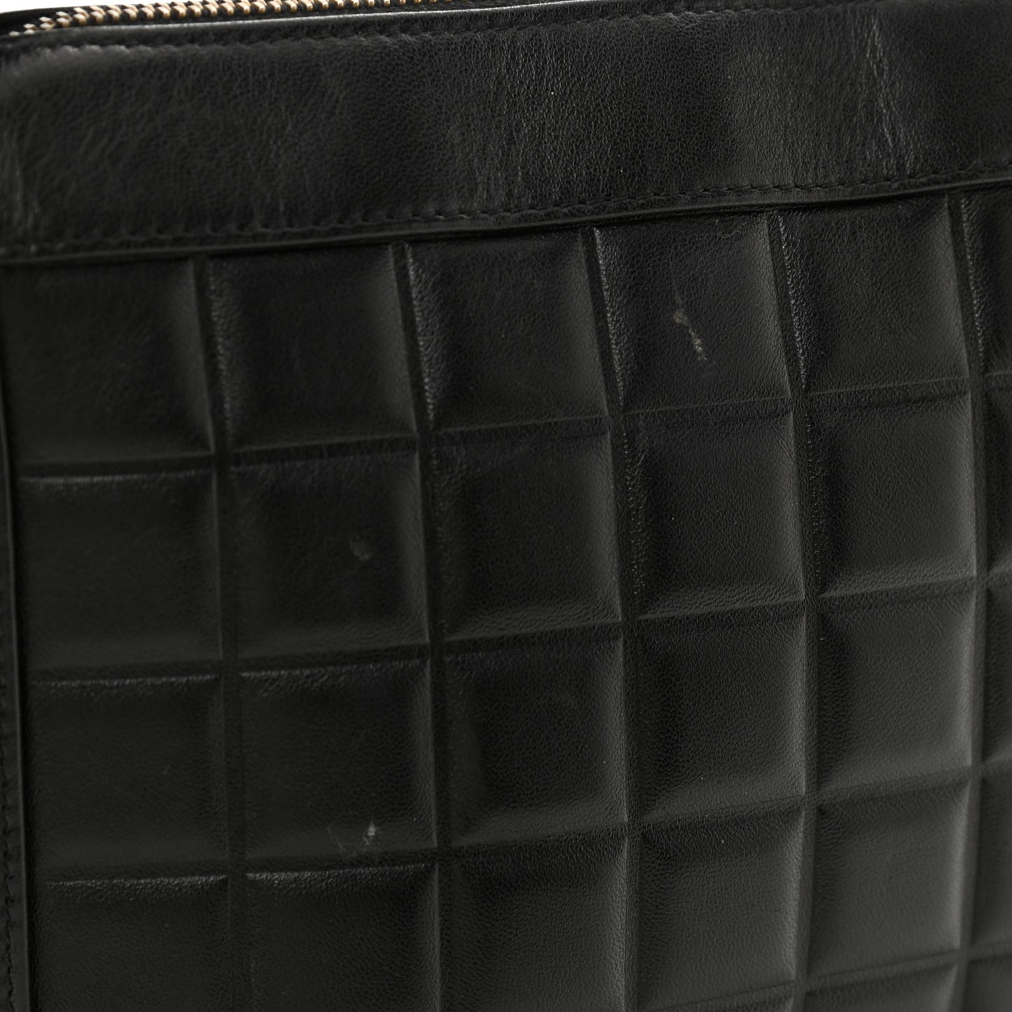 Lambskin Quilted Small Chocolate Bar Shoulder Bag Black