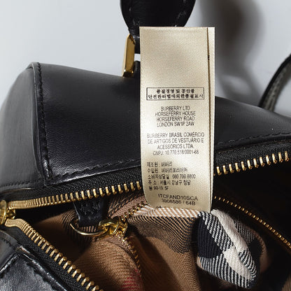 Burberry Soft Calfskin Small Alchester Bowling Bag Black 9 of 11