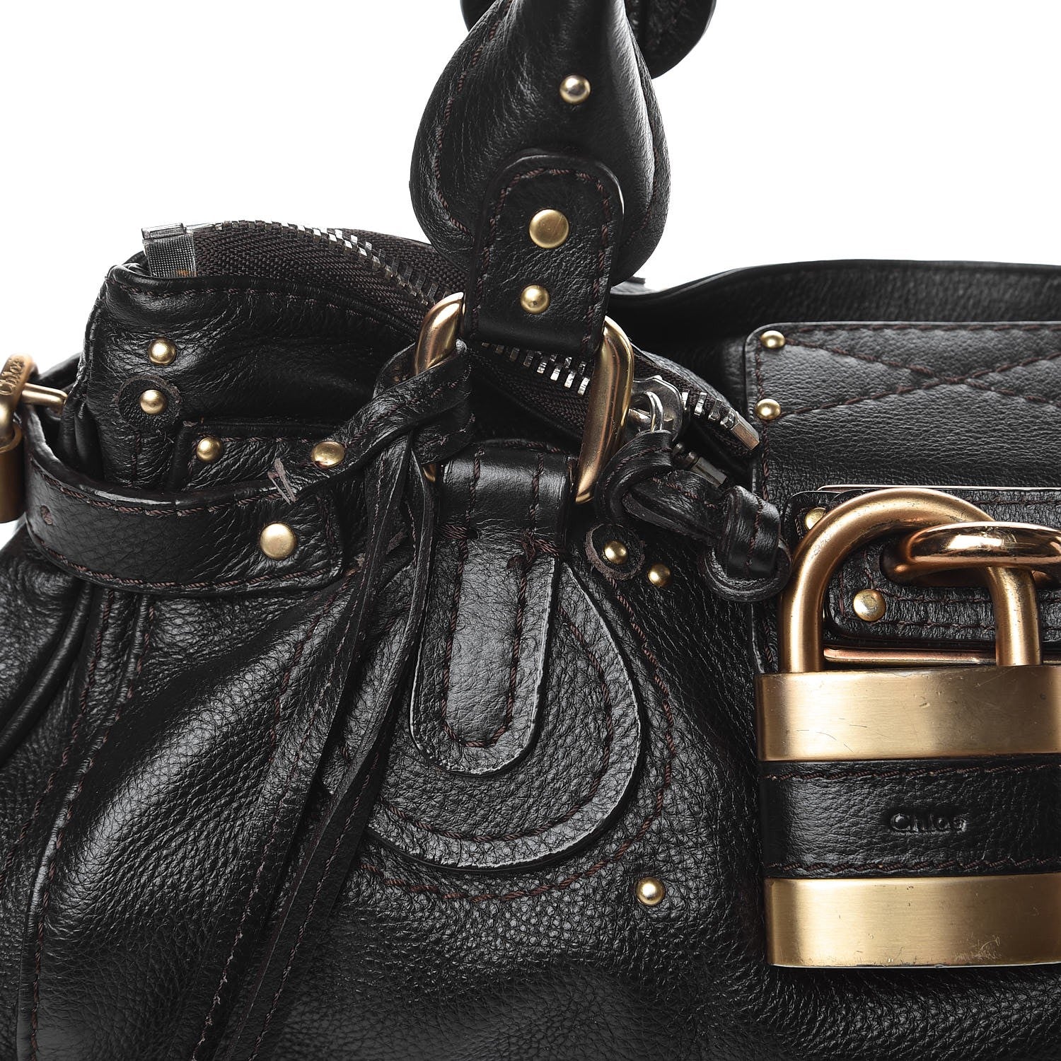 Chloe Calfskin Paddington Satchel Chocolate 15 of 35