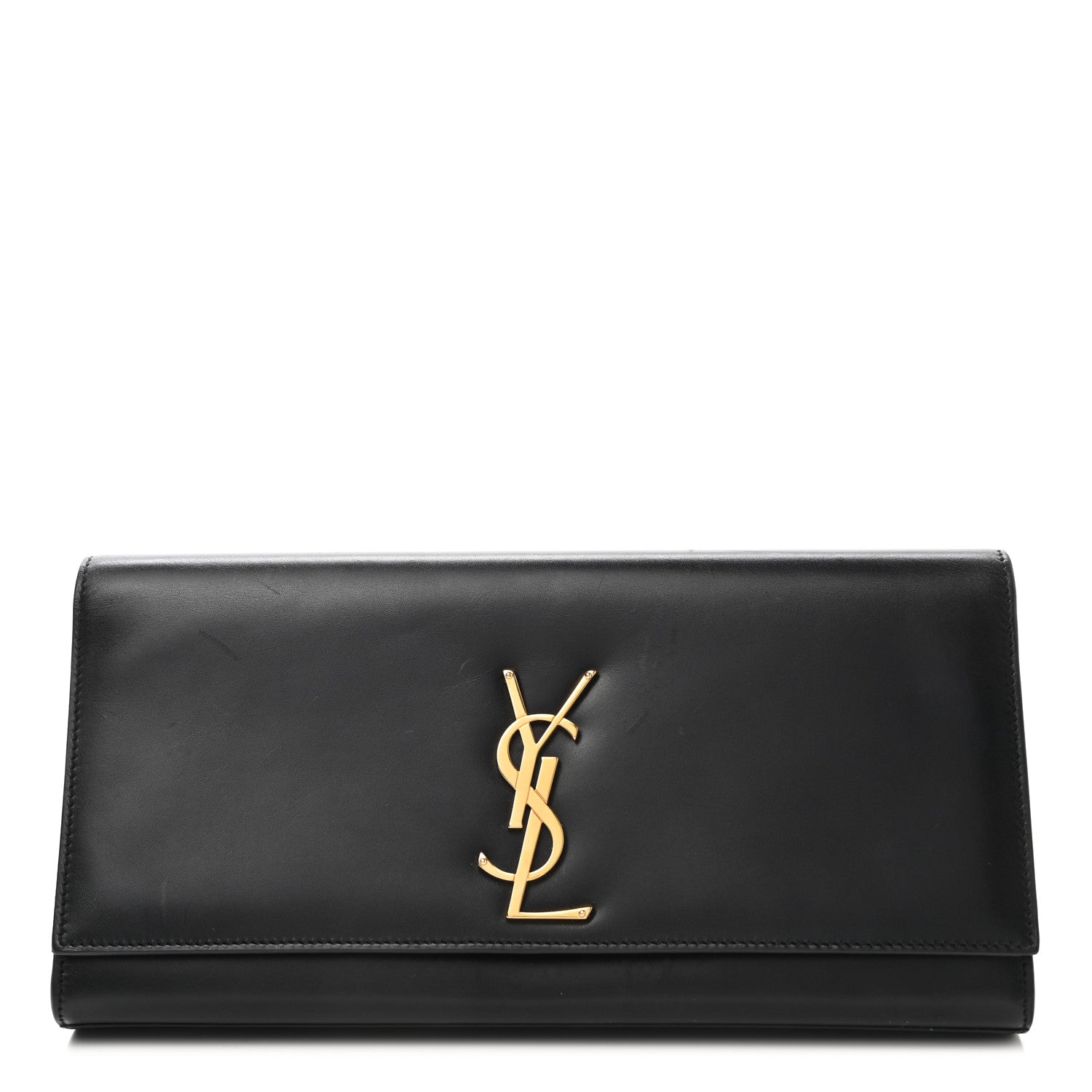 Saint Laurent Calfskin Classic Monogram Cassandre Clutch Black 1 of 6