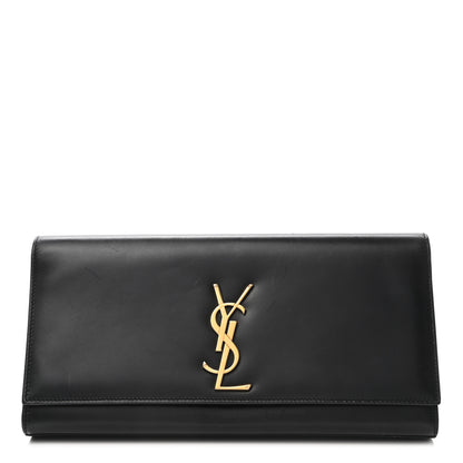 Saint Laurent Calfskin Classic Monogram Cassandre Clutch Black 1 of 6