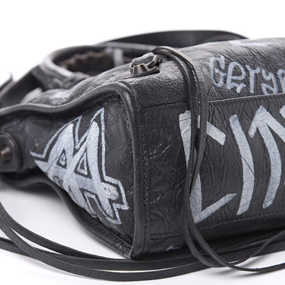 Balenciaga Agneau Arena Graffiti All Over Classic Hardware S City Gris Fossile White 7 of 10