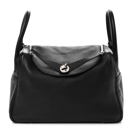 Hermes Taurillon Clemence Lindy 30 Black 1 of 9