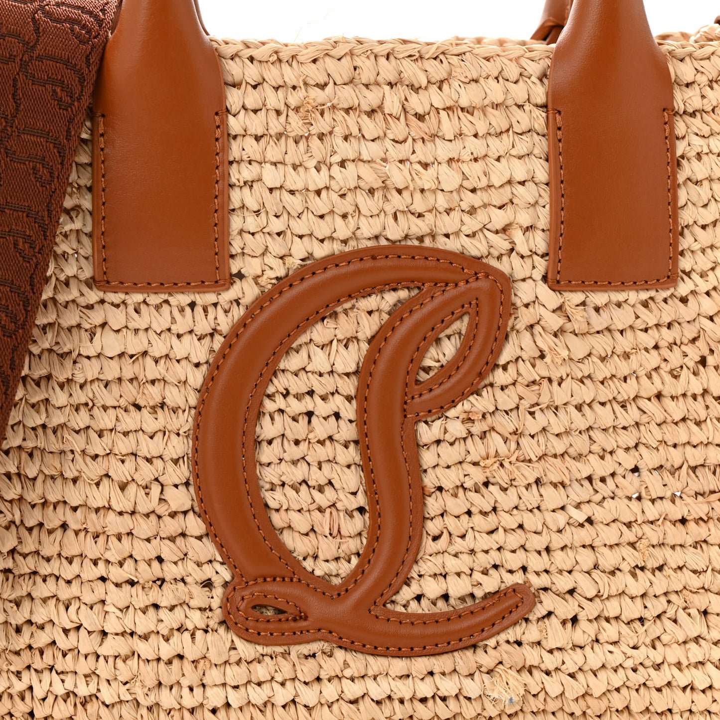 Raffia Calfskin Mini By My Side Tote Beige