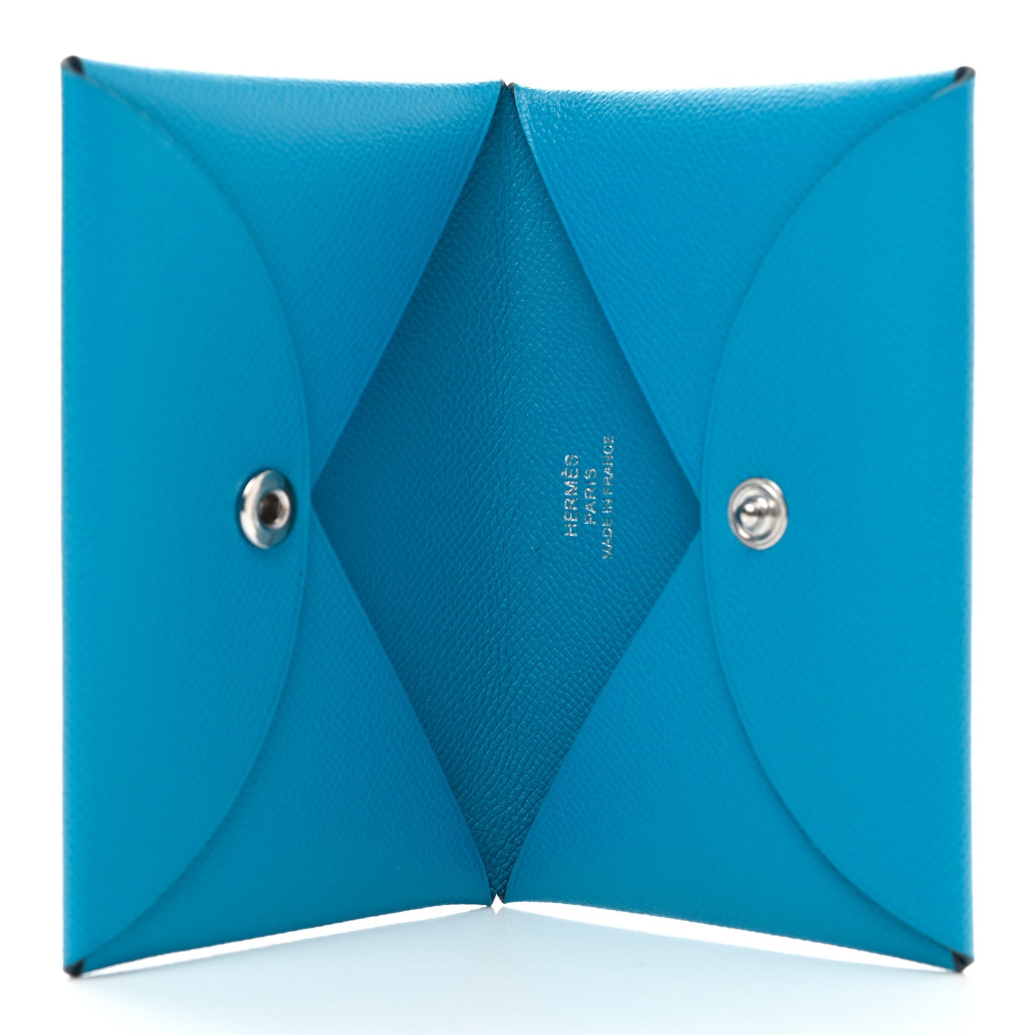 Hermes Epsom Calvi Card Case Bleu Frida 5 of 7