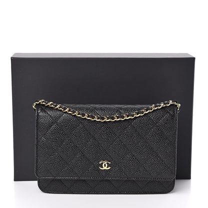 Chanel Caviar Quilted Wallet On Chain WOC Black 11 of 11