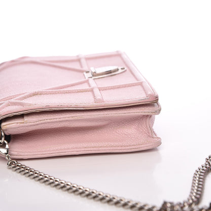 Christian Dior Grained Calfskin Diorama Wallet on Chain Pouch Rose Poudre 13 of 20