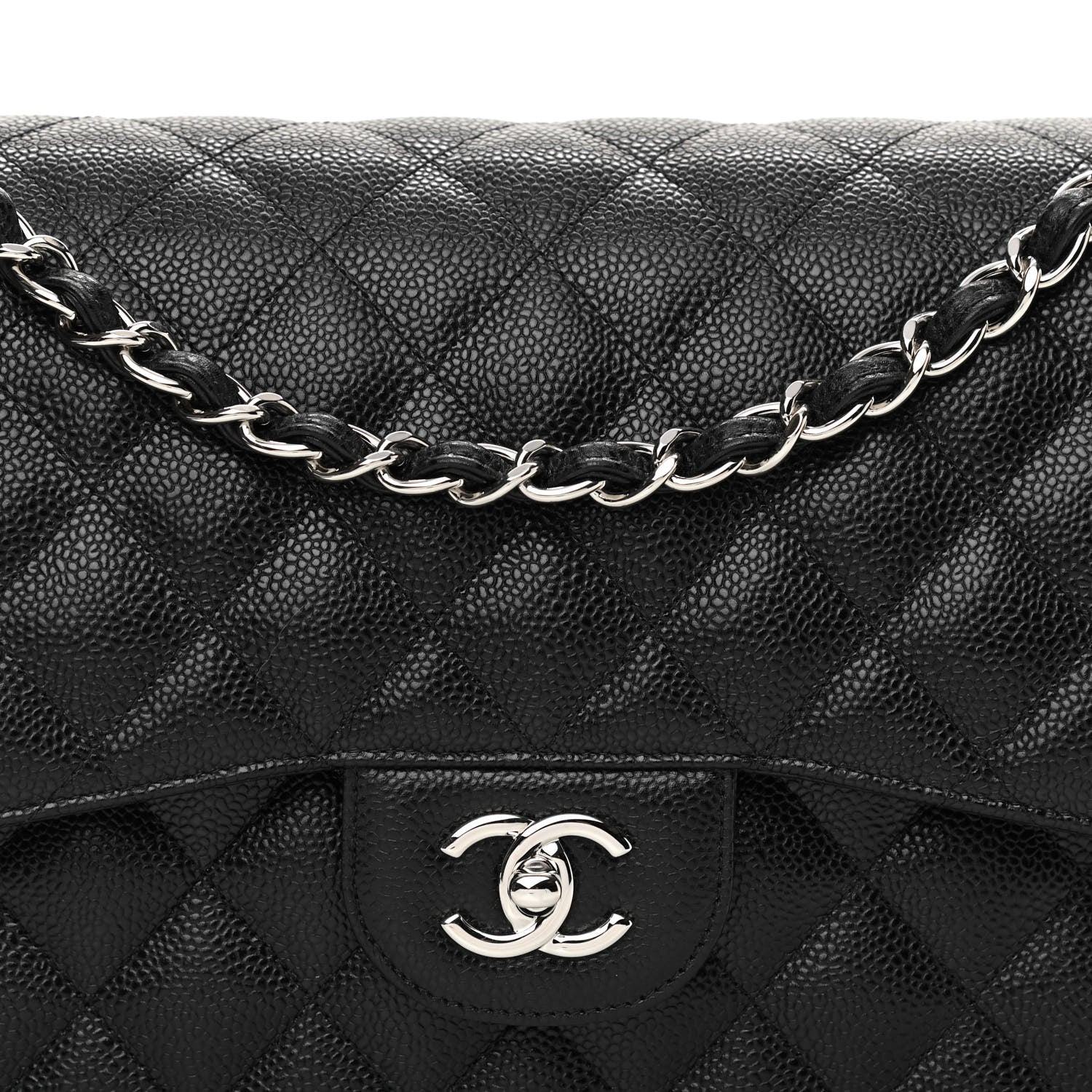 Chanel Caviar Quilted Jumbo Double Flap Black 8 of 10