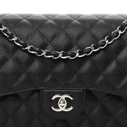 Chanel Caviar Quilted Jumbo Double Flap Black 8 of 10