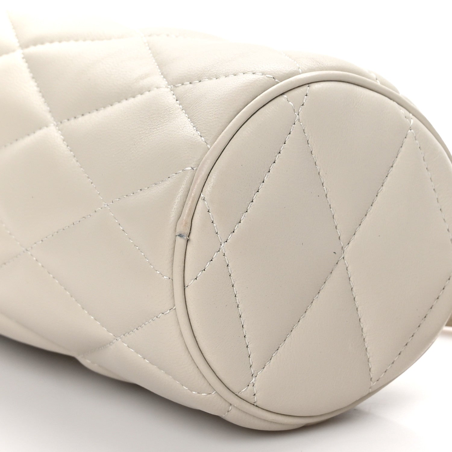 Saint Laurent Lambskin Monogram Mini Sade Tube Bag Vintage White 9 of 11