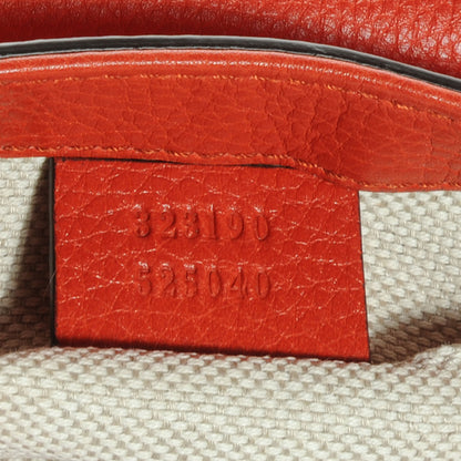 Gucci Pebbled Calfskin Small Soho Flap Crossbody Sun Orange 7 of 8