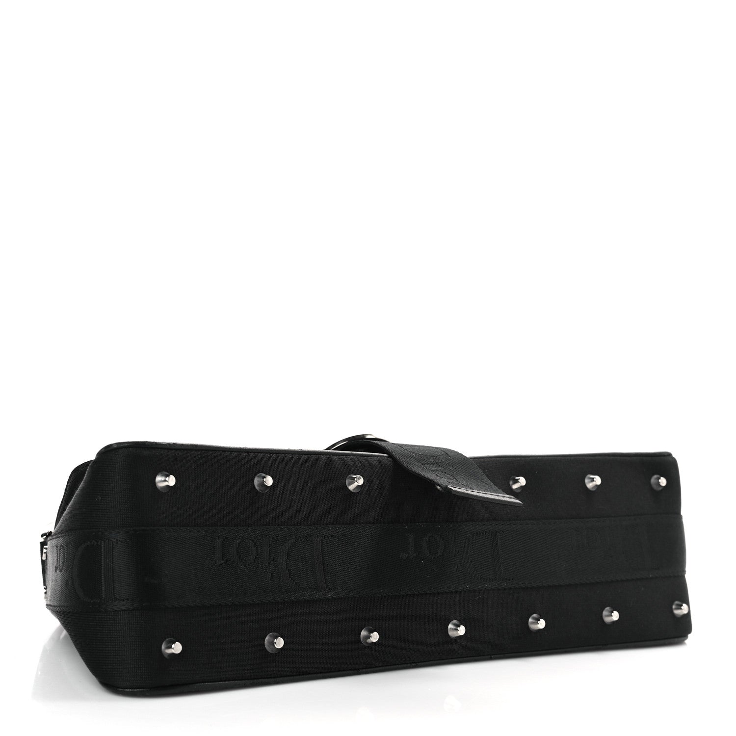 Christian Dior Silk Jersey Crystal Hardcore Clutch Black 4 of 9