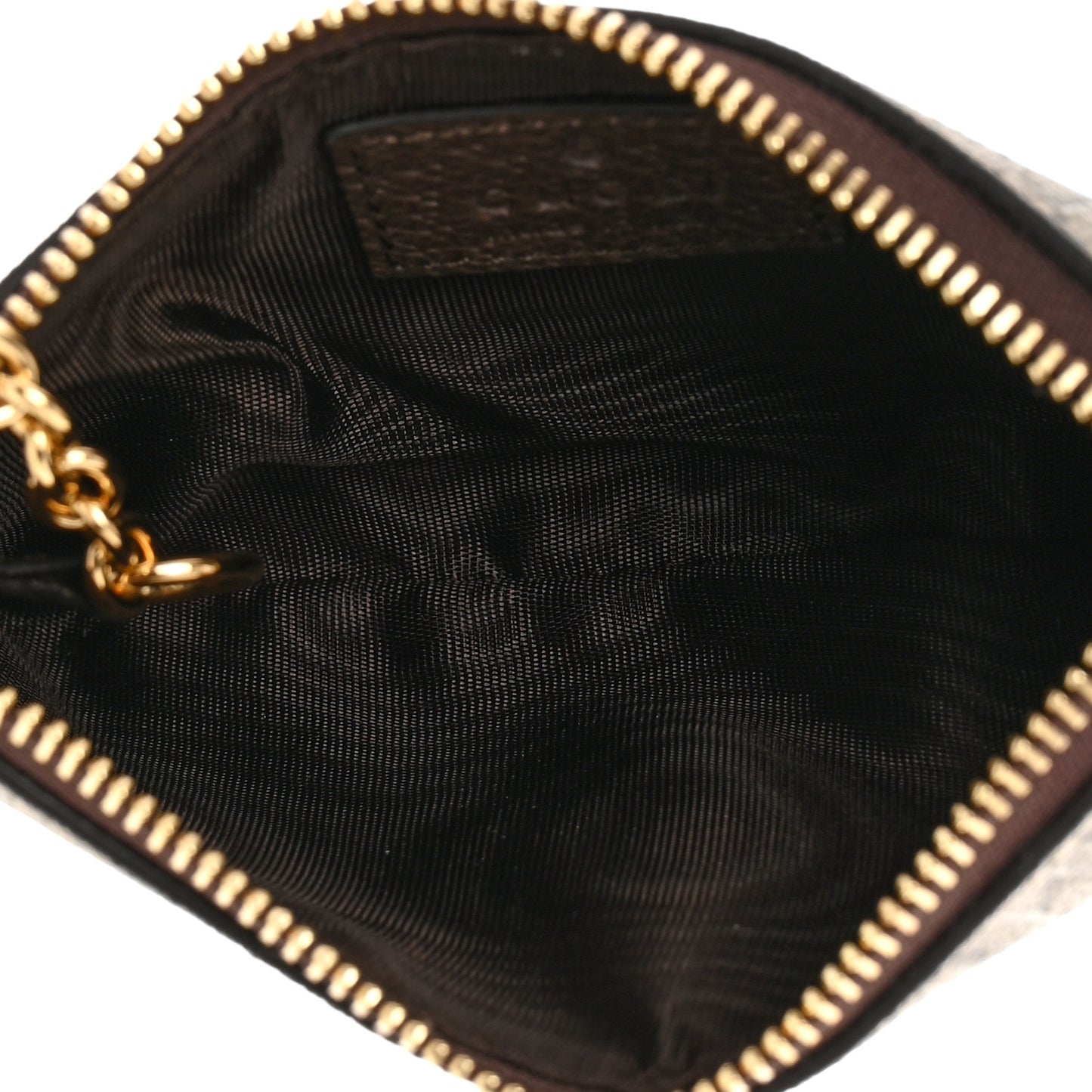 GG Supreme Monogram Key Case Brown