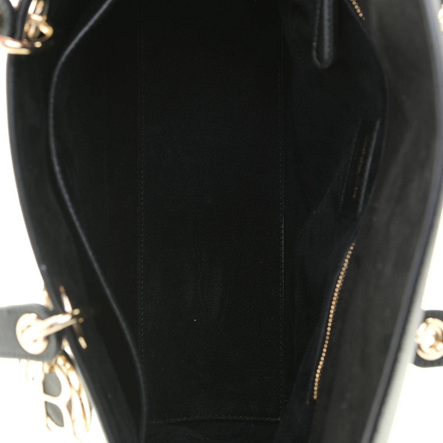Grained Calfskin Large Lady Dior Black
