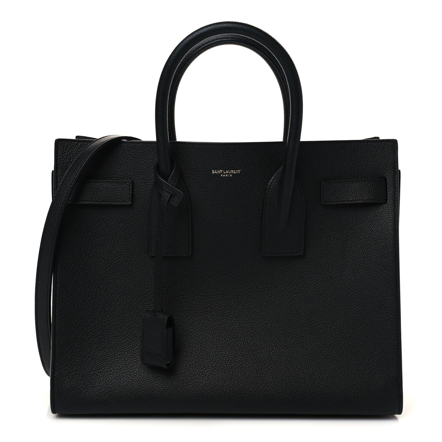 Grained Calfskin Small Sac De Jour Black