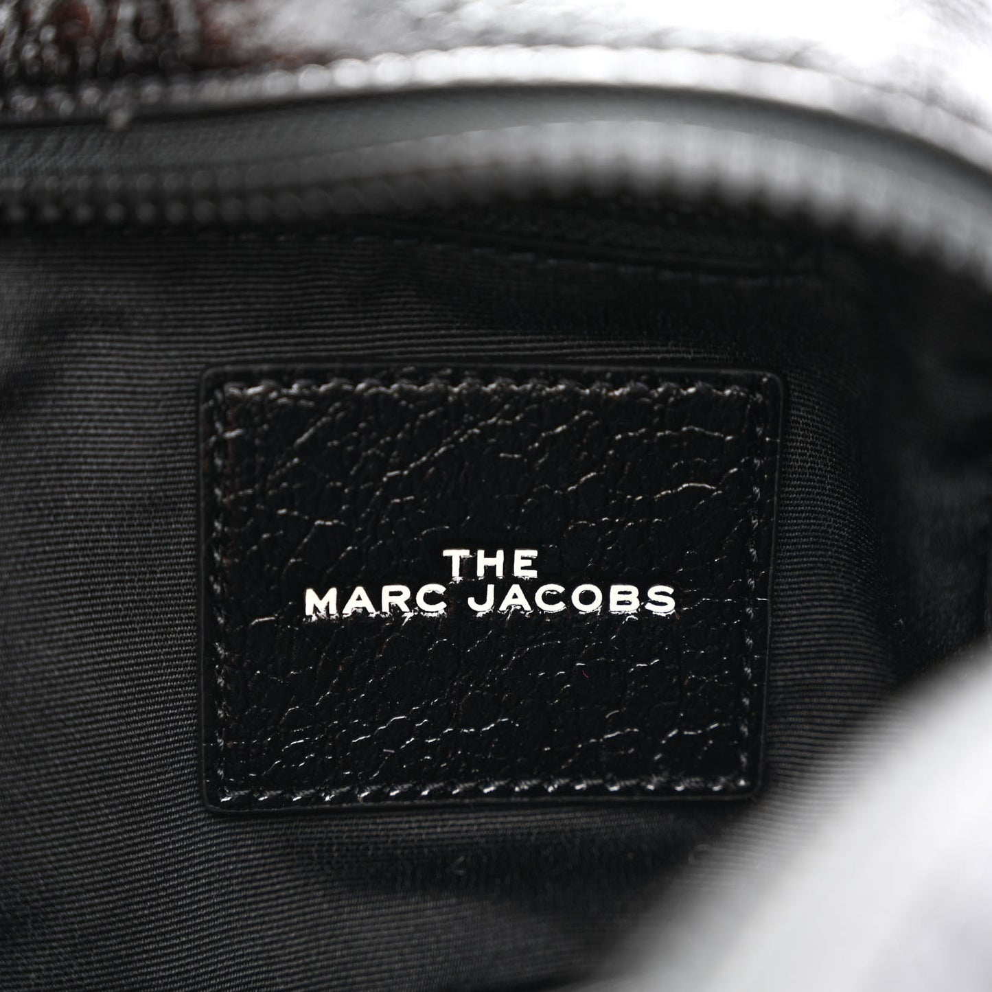 Shiny Calfskin Faux Shearling The Camera Bag Black