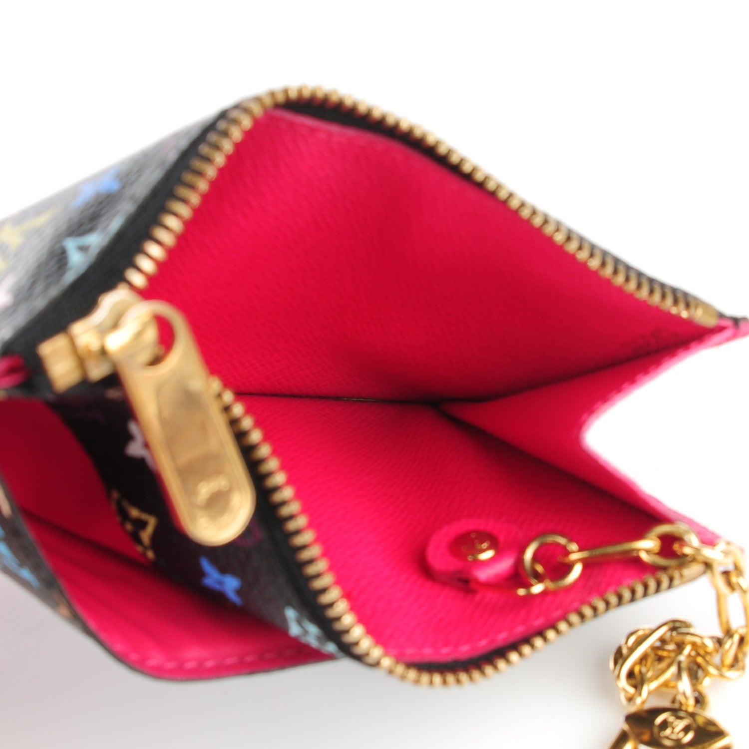 Louis Vuitton Monogram Multicolor Key Pouch Black Grenade 7 of 7