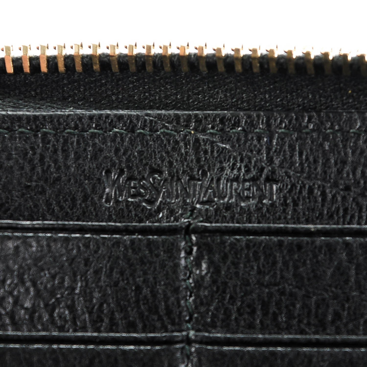 Saint Laurent Buffalo Muse Zip Around Wallet Black 6 of 8