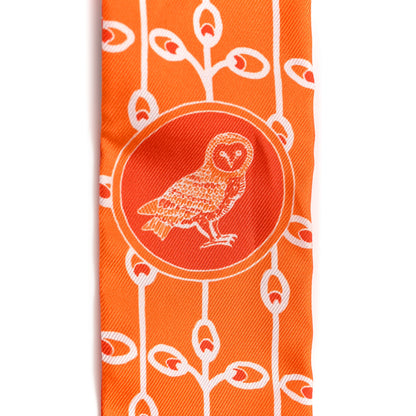Hermes Silk La Danse Des Amazones Twilly Orange Corail White 5 of 6