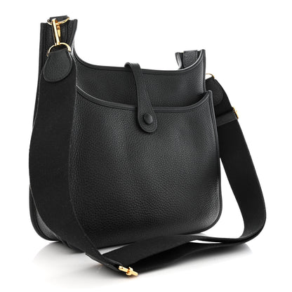 Hermes Taurillon Clemence Evelyne III GM Black 3 of 11