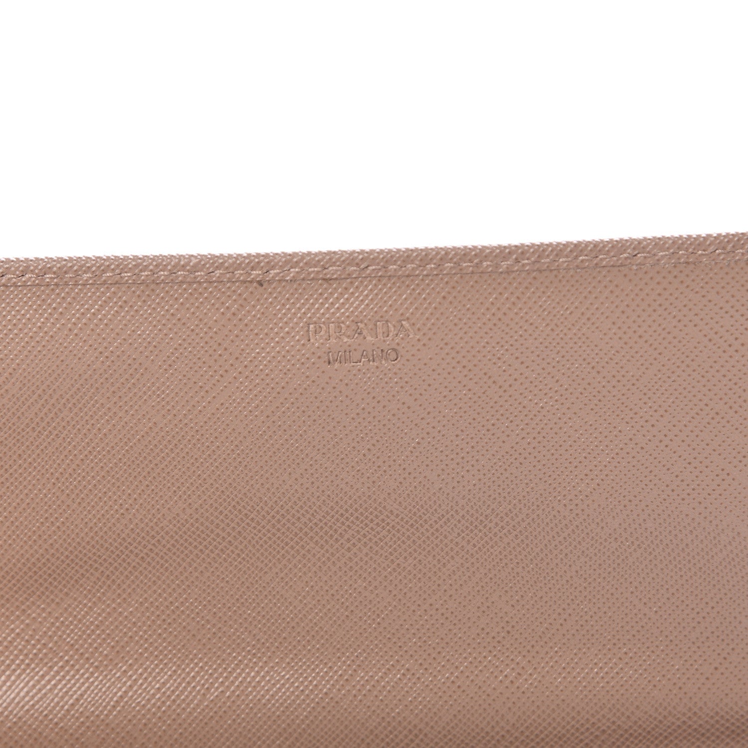 Prada Saffiano Metal Flap Wallet with Strap Cammeo 6 of 12