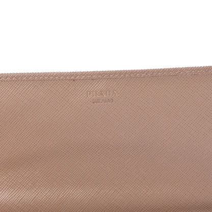 Prada Saffiano Metal Flap Wallet with Strap Cammeo 6 of 12